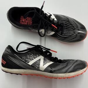 New Balance Sneakers Women 6.5 Black White Orange XC Seven Spikes V2 Track Shoes